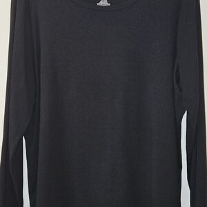 St. John's Bay Black Long-Sleeve V neck Top
